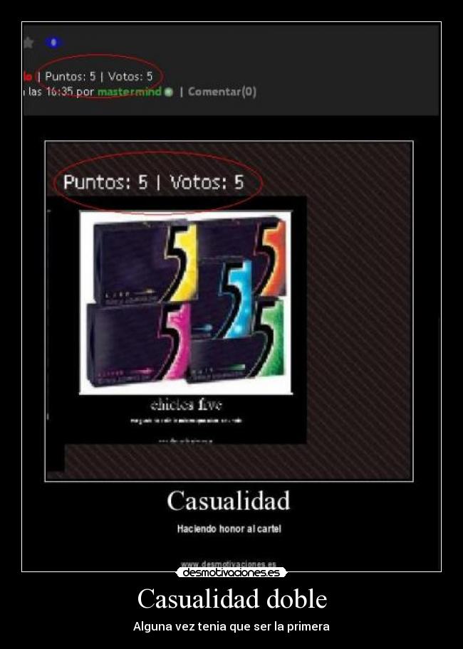 Casualidad doble - Alguna vez tenia que ser la primera