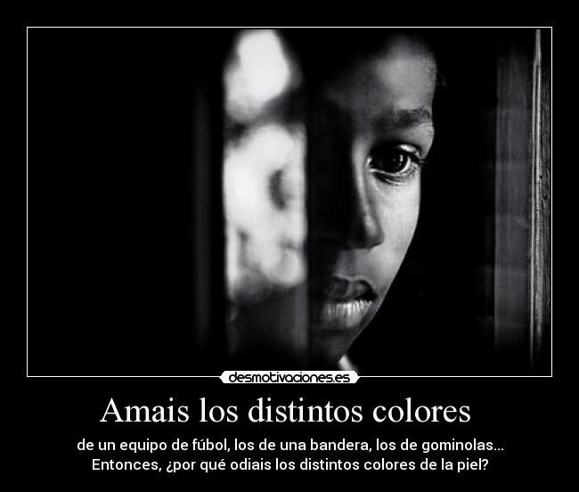 carteles stop racismo colores desmotivacion zorra implakable desmotivaciones