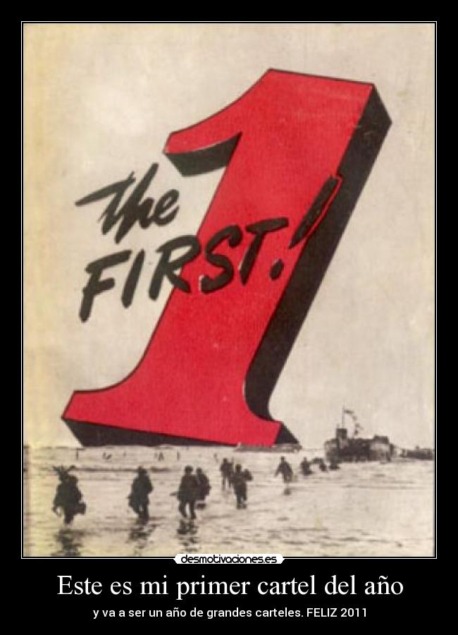 Este es mi primer cartel del año -