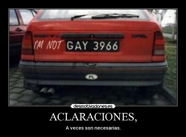 ACLARACIONES, -