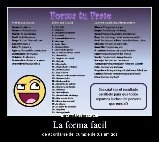 La forma facil - de acordarse del cumple de tus amigos