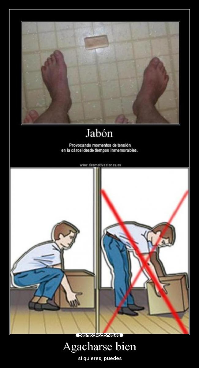 carteles jabon agacharse desmotivaciones
