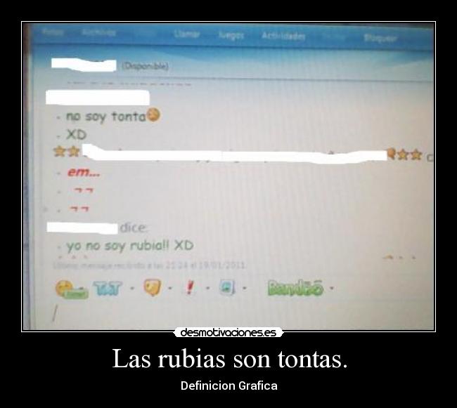 Las rubias son tontas. - Definicion Grafica