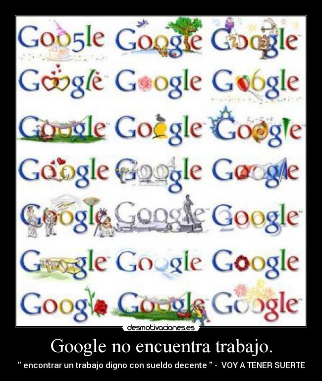 Google no encuentra trabajo. - 