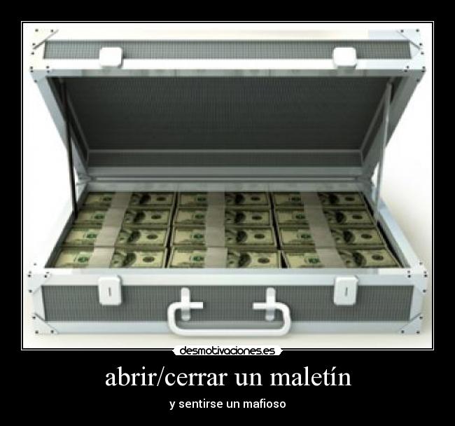 abrir/cerrar un maletín -