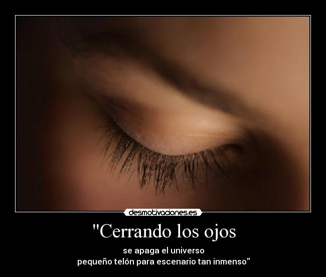 Cerrando los ojos - 