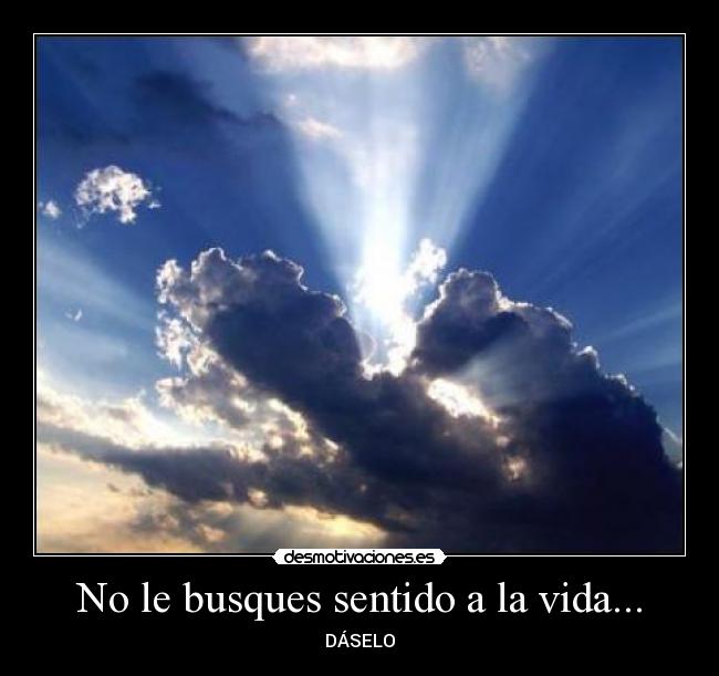 No le busques sentido a la vida... - DÁSELO