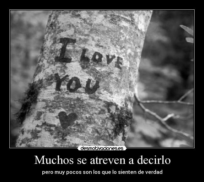 Muchos se atreven a decirlo -