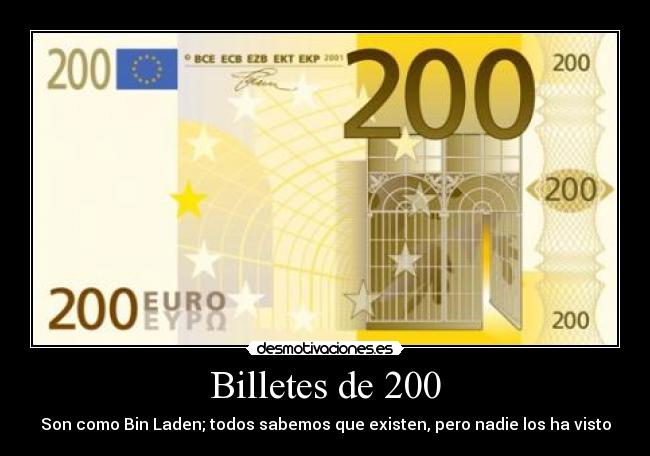 Billetes de 200 -