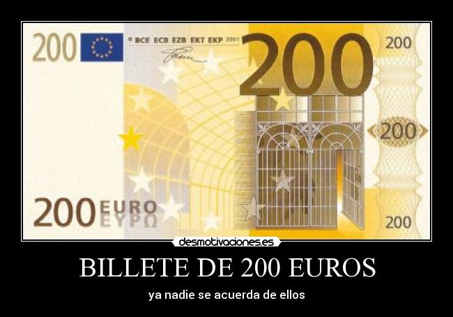BILLETE DE 200 EUROS - 