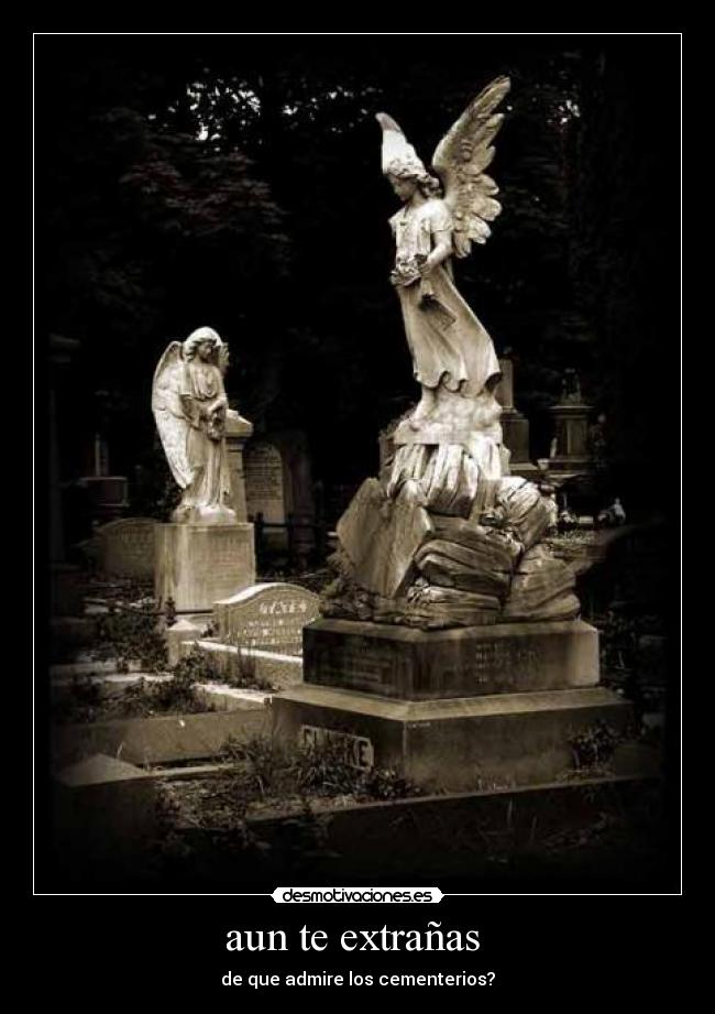 aun te extrañas - de que admire los cementerios?