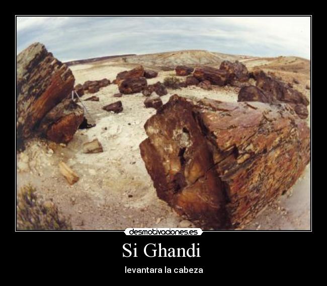 Si Ghandi  - levantara la cabeza