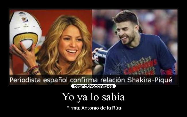 Yo ya lo sabía - Firma: Antonio de la Rúa
