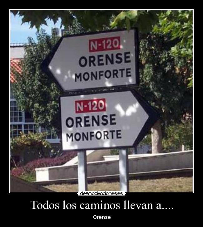 Todos los caminos llevan a.... -
