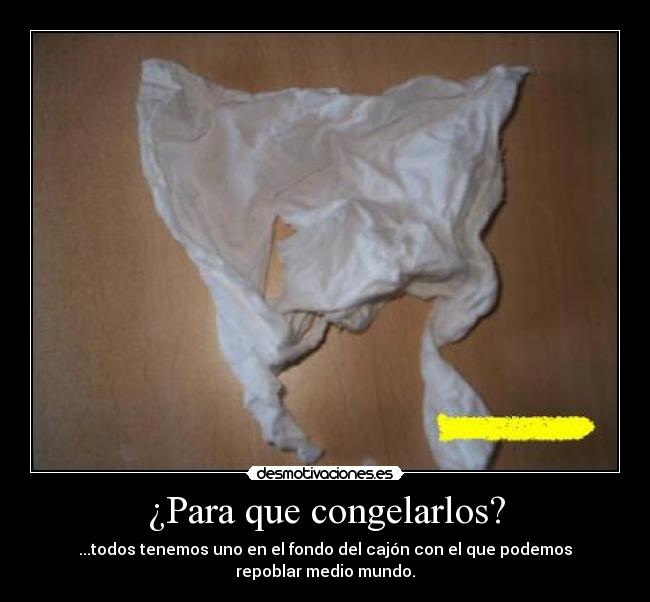 ¿Para que congelarlos? - 