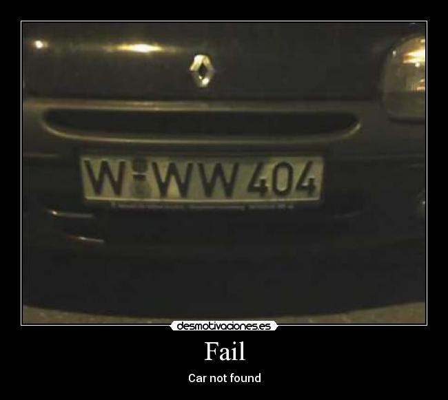 Fail - Car not found