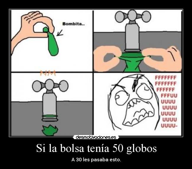 Si la bolsa tenía 50 globos -