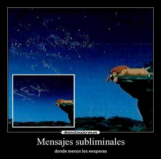 Mensajes subliminales - donde menos los eesperas
