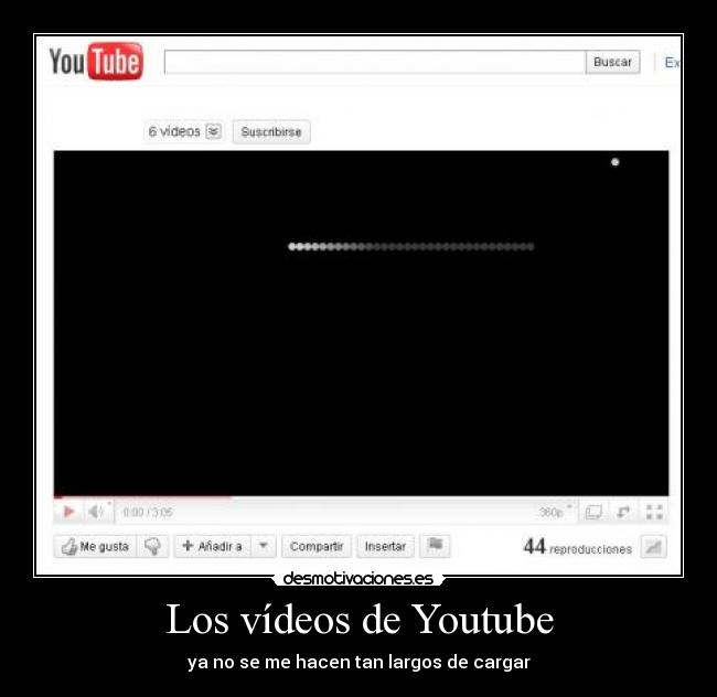 Los vídeos de Youtube - ya no se me hacen tan largos de cargar