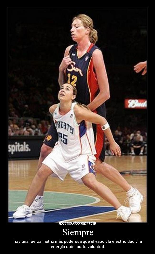 Siempre - hay una fuerza motriz más poderosa que el vapor, la electricidad y la
energía atómica: la voluntad.