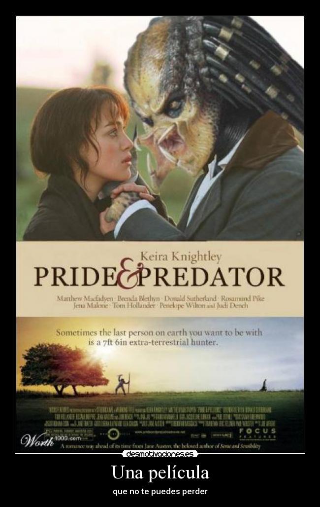 carteles pelicula pride predator keira knightley desmotivaciones