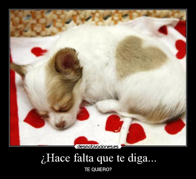 ¿Hace falta que te diga... - TE QUIERO?