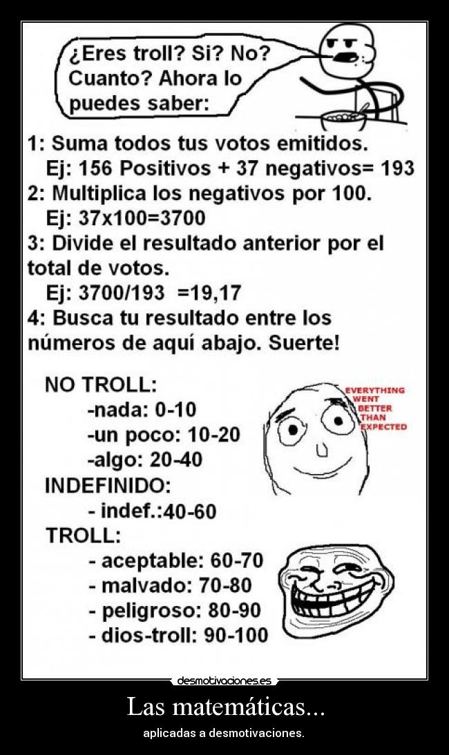 Las matemáticas... - aplicadas a desmotivaciones.