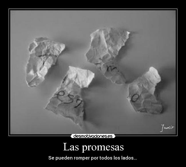 carteles promesas las promesas desmotivaciones