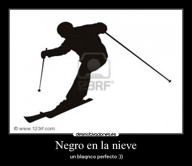 Negro en la nieve -