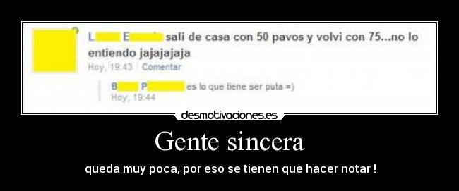 Gente sincera -