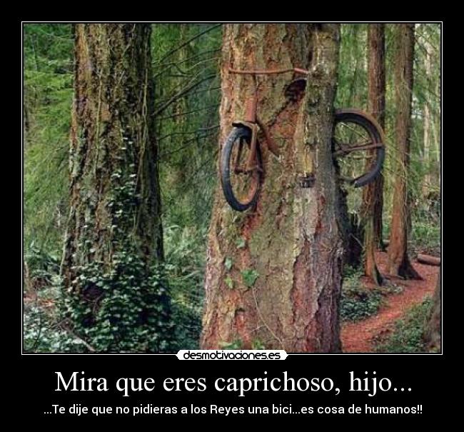 Mira que eres caprichoso, hijo... -