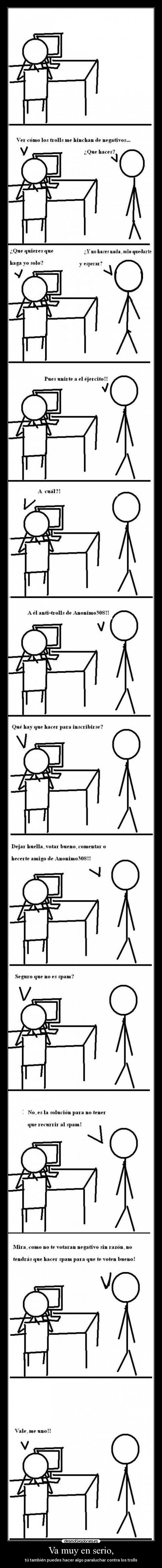 Va muy en serio, - tú también puedes hacer algo paraluchar contra los trolls