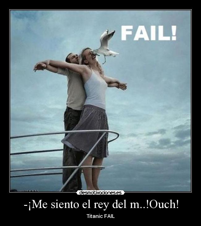 -¡Me siento el rey del m..!Ouch! - Titanic FAIL