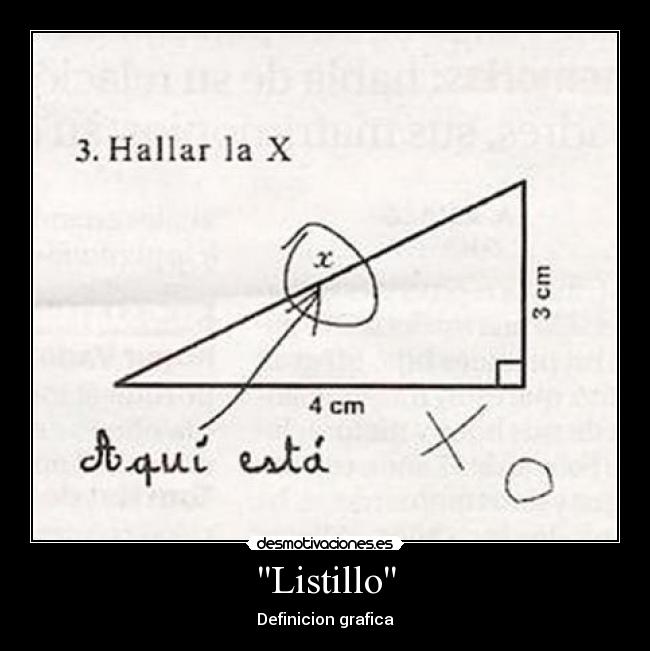 Listillo - Definicion grafica