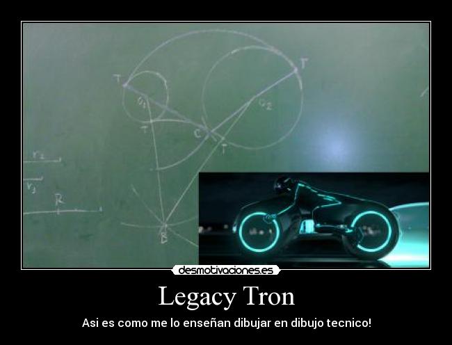 carteles legacy tron dibujo tecnico desmotivaciones