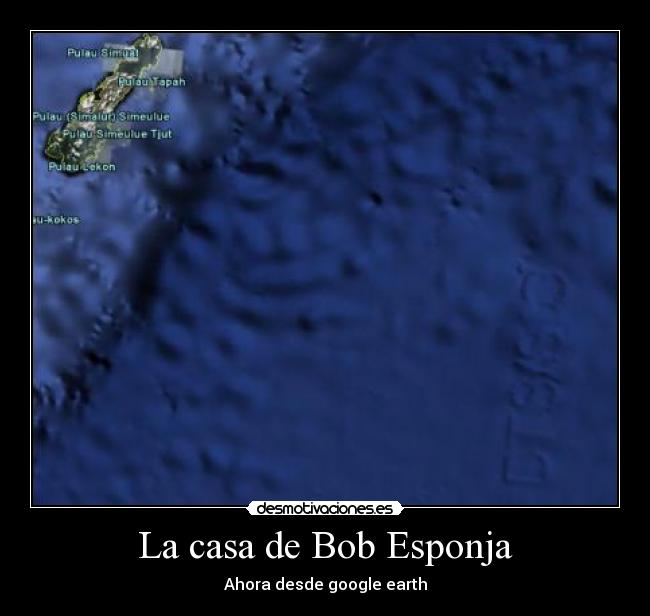 carteles casa bob esponja google earth desmotivaciones