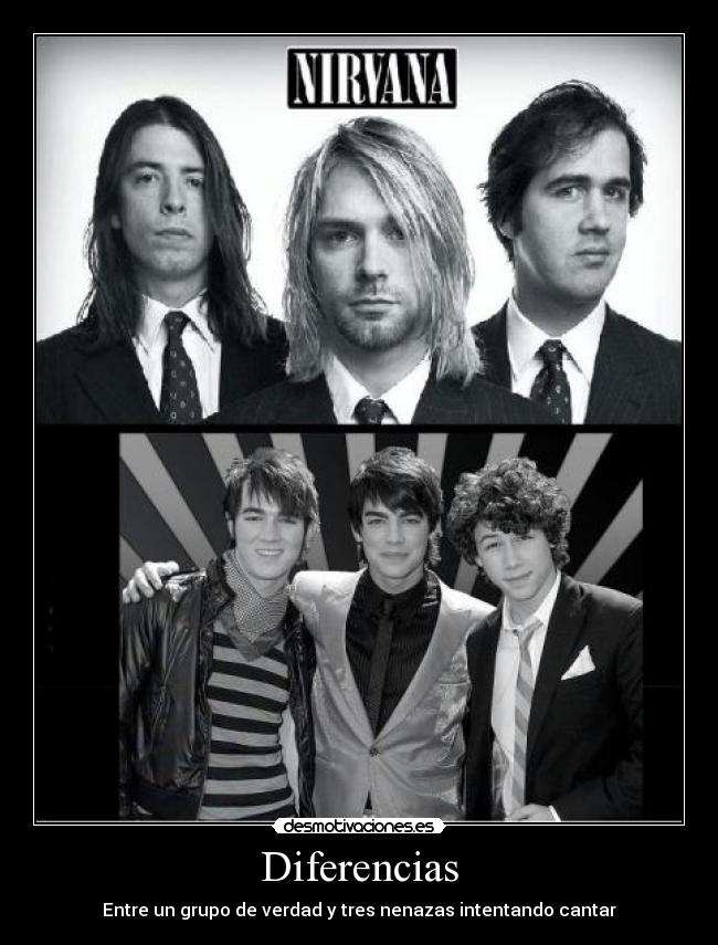 carteles nirvana jonas brothers desmotivaciones