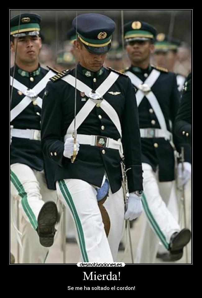 Mierda! - Se me ha soltado el cordon!