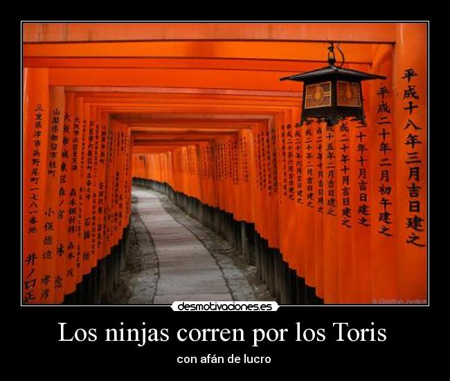 Los ninjas corren por los Toris  - 