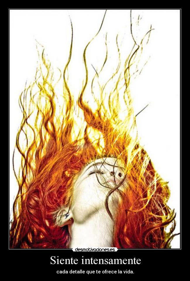 Siente intensamente - cada detalle que te ofrece la vida.