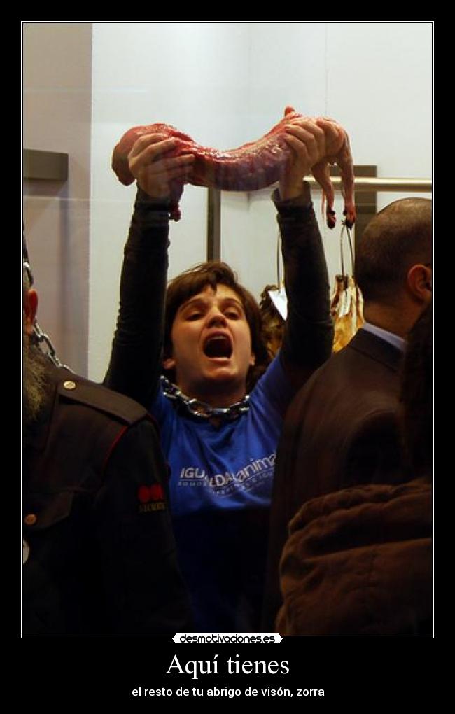 Aquí tienes - el resto de tu abrigo de visón, zorra