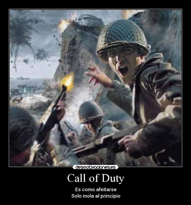 carteles call duty afeitarse desmotivaciones