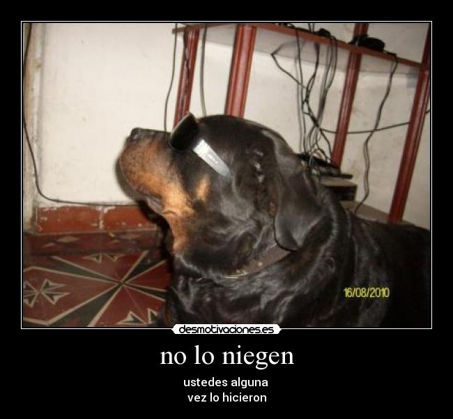 no lo niegen - ustedes alguna
vez lo hicieron