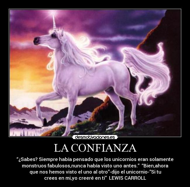 carteles confianza unicornioconfianza desmotivaciones