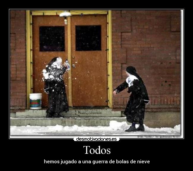Todos - hemos jugado a una guerra de bolas de nieve