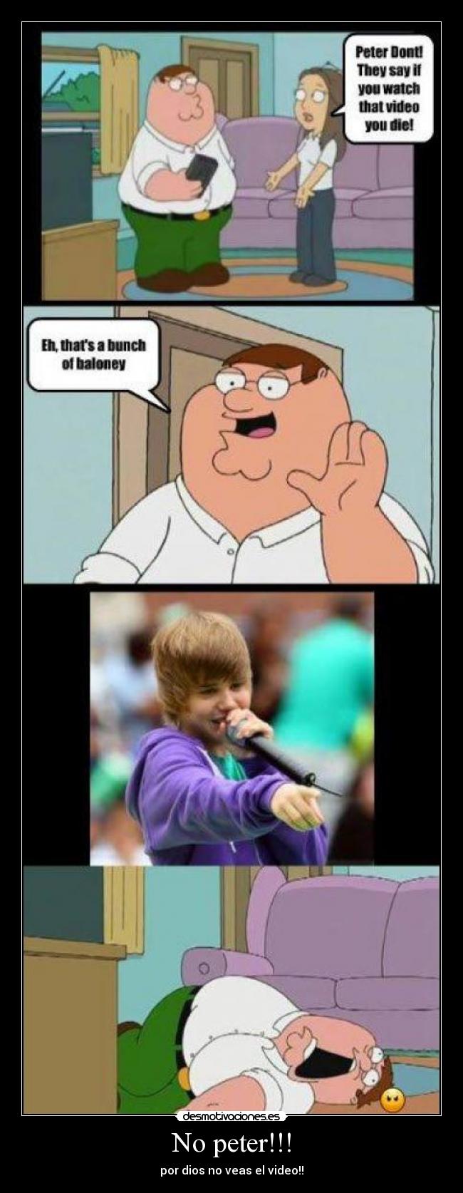 No peter!!! - por dios no veas el video!!
