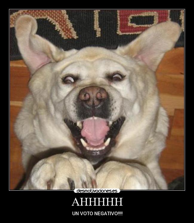 AHHHHH - UN VOTO NEGATIVO!!!!