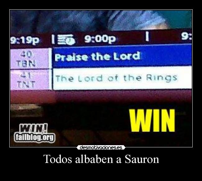 Todos albaben a Sauron - 