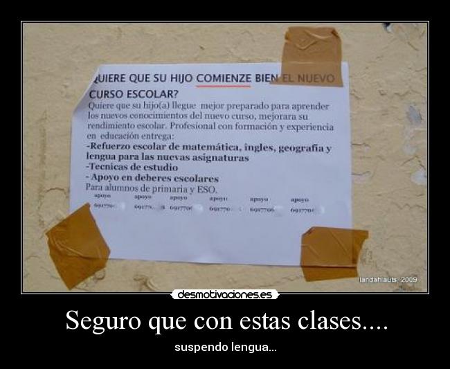 Seguro que con estas clases.... - 