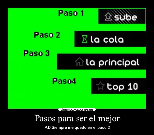 Pasos para ser el mejor -